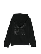 Felpa per bambino John Richmond Junior nera con cappuccio RBP26001FE BLACK JOHN RICHMOND JUNIOR 