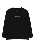 T-shirt per bambino C.P. Company Kids nera con logo CUO003LAA17 60100 C.P.COMPANY KIDS 