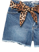 Shorts per bambina MC2 Sainth Barth Kids denim con cintura animalier KOK0001 00958L MC2 ST. BARTH KIDS 
