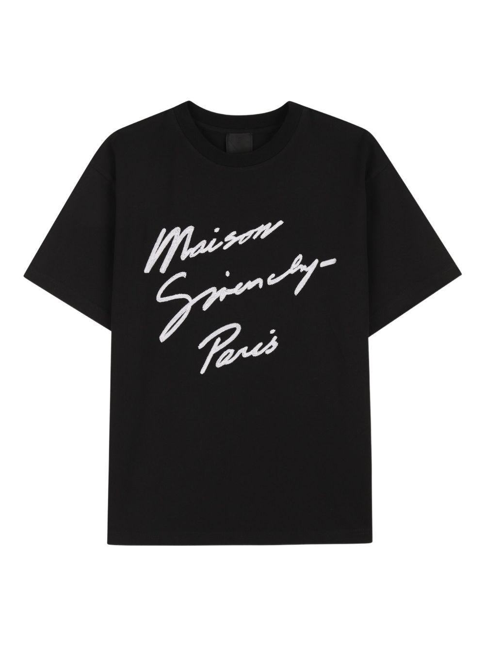 T-shirt per bambini Givenchy Kids nera con logo H30951 09B GIVENCHY KIDS 