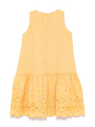 Abito per bambina Ermanno Scervino Junior giallo in pizzo sangallo SFAB058CLI007 7254 ERMANNO SCERVINO JUNIOR 