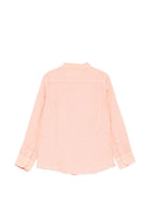 Camicia per bambino MC2 Saint Barth Kids rosa con colletto alla coreana PAT0001 00969L MC2 ST. BARTH KIDS 