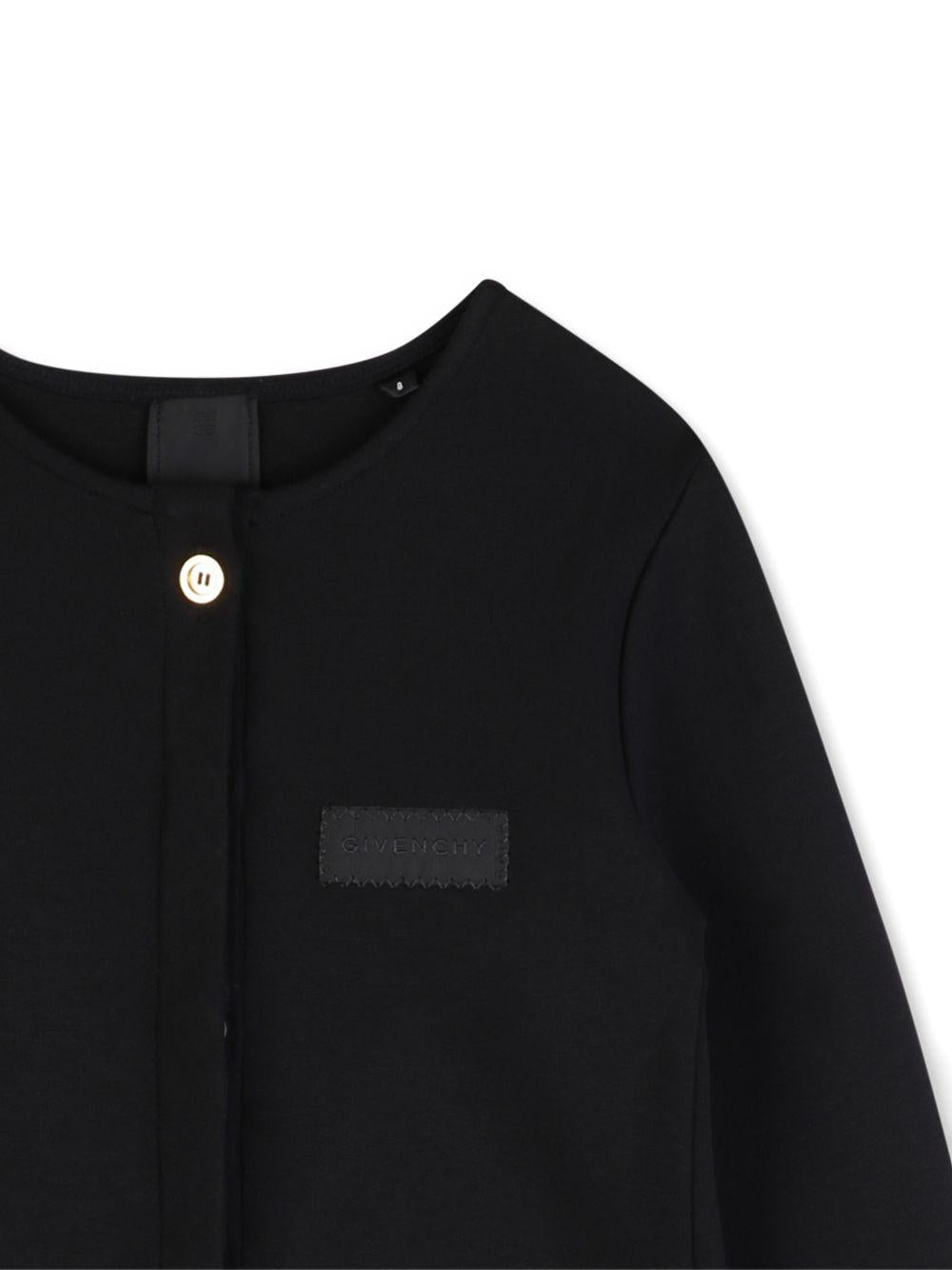 Giacca per bambina Givenchy Kids nera con applicazione logo H31147 09B GIVENCHY KIDS 