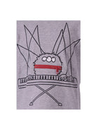 T-shirt per bambino Stella McCartney Kids grigia con stampa grafica sul davanti TY8P01 Z0434 807 STELLA McCARTNEY KIDS 