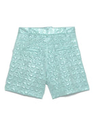 Shorts per donna Merci verde acquamarina in lamé P287P UNICO MERCI 