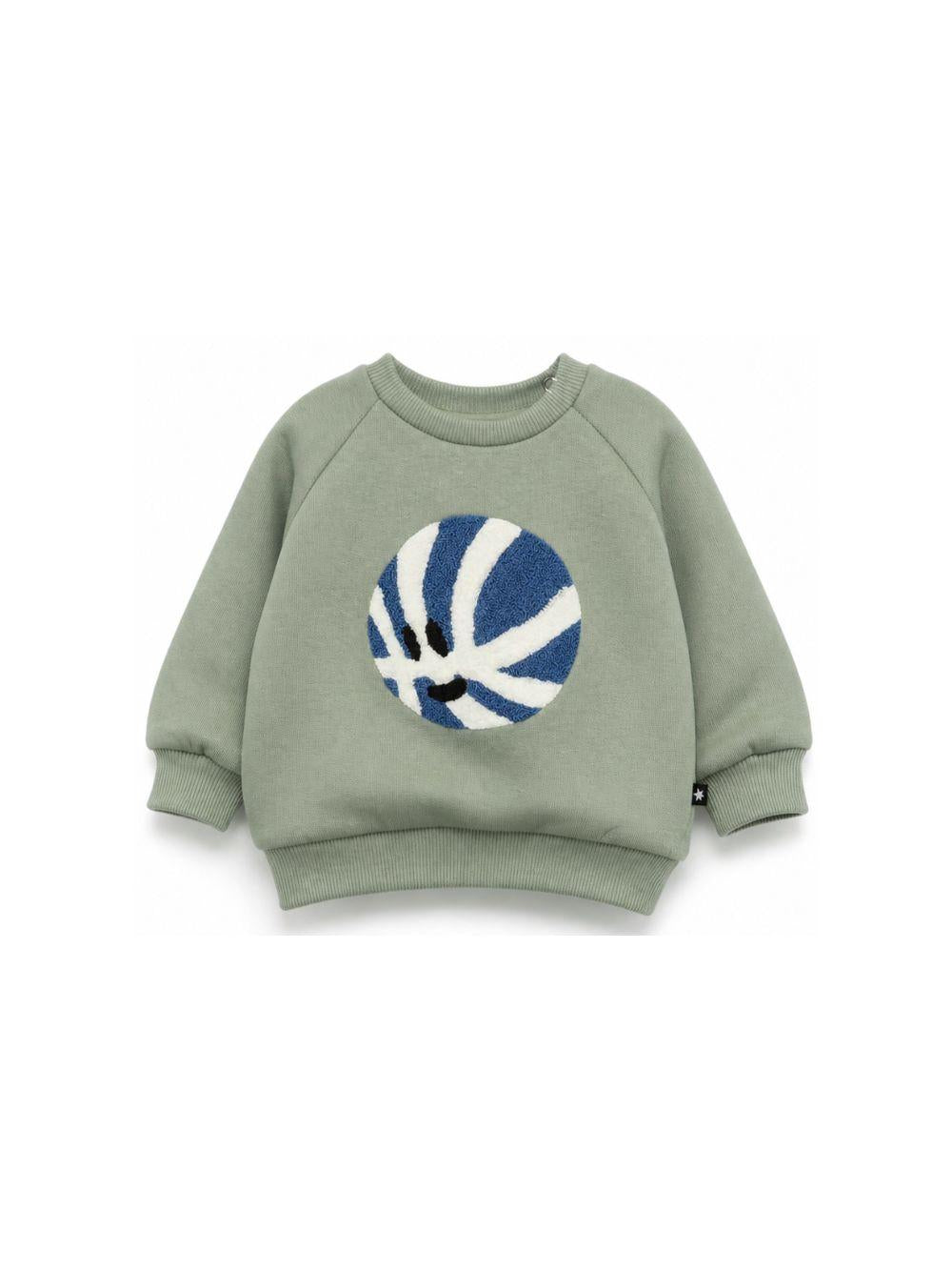Felpa per neonato Molo Kids verde con patch 6W26J204 5720 MOLO KIDS 