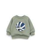 Felpa per neonato Molo Kids verde con patch 6W26J204 5720 MOLO KIDS 