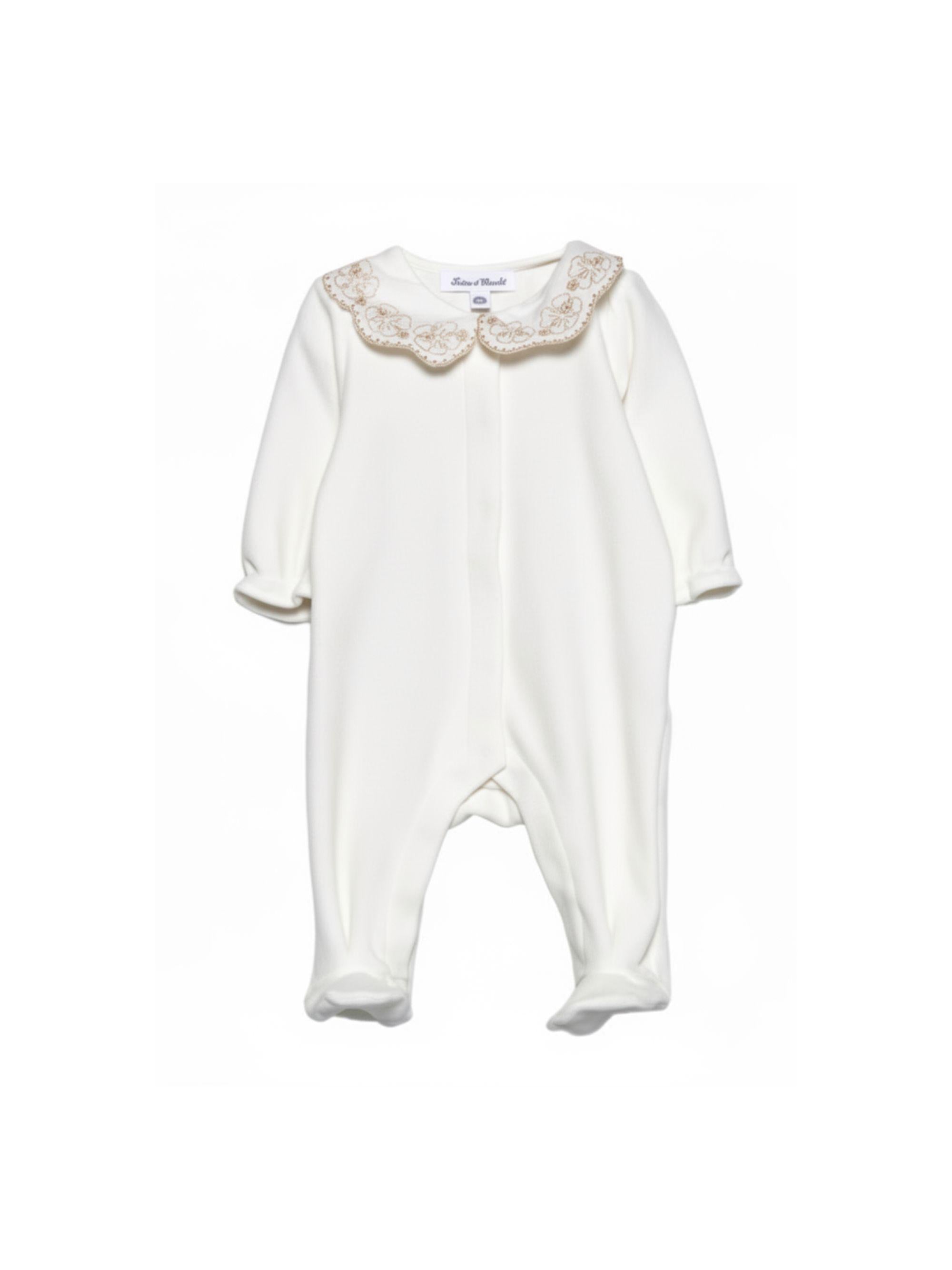 Tutina per neonata Tartine & Chocolat bianco con ricamo CC54090 13 TArtine & Chocolat 