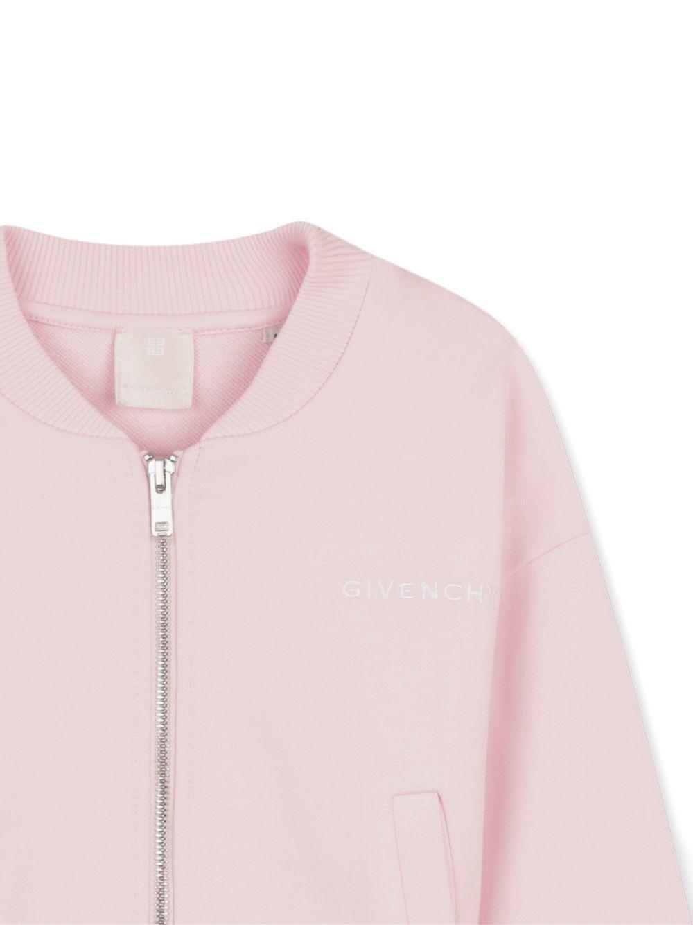 Felpa per bambina Givenchy Kids rosa con chiusura con cerniera H31143 44Z GIVENCHY KIDS 
