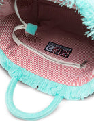 Borsa Colette MC2 Saint Barth azzurra con logo ricamato sul davanti COL0005 00526L MC2 ST. BARTH KIDS 