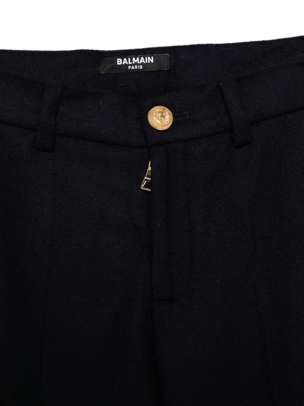 Pantaloni per bambino Balmain Kids blu con logo ricamato BX6P80 I0283 621OR BALMAIN KIDS 