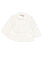 Cappotto a doppiopetto per neonata La Stupenderia bianco con colletto classico 1TCGB13 H32 LA STUPENDERIA 