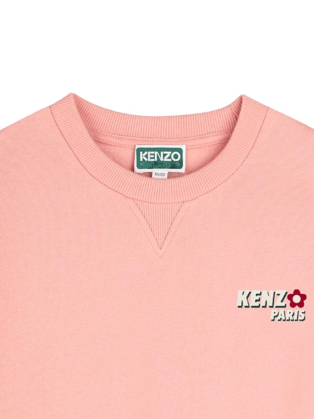 Abito per bambina Kenzo Kids rosa con stampa logo sul petto K61346 47H KENZO KIDS 