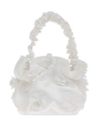 Borsa a spalla per bambina Self-Portrait Kids bianco con applicazione a fiori SS25-727-C CREAM SELF-PORTRAIT KIDS 