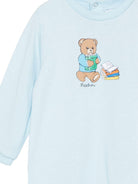 Tutina per neonato Moschino Kids azzurra con motivo Teddy Bear MUT04XLAA10 40304 MOSCHINO KIDS 