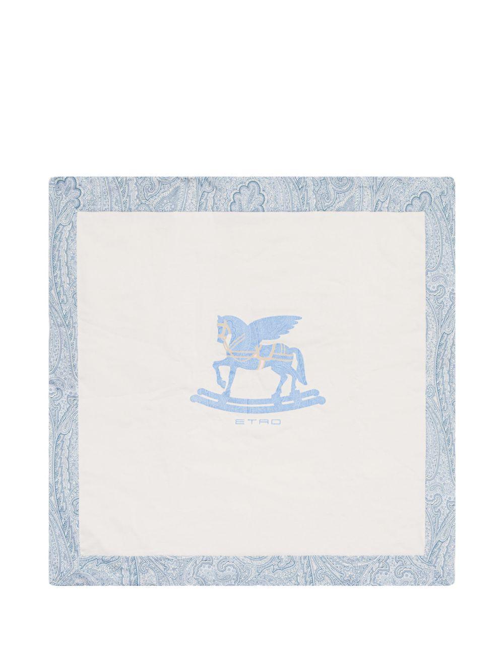 Coperta per neonato ETRO KIDS Pegaso bianco con stampa paisley GY0520 Z3672 102CE ETRO KIDS 