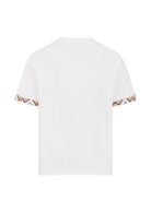 T-shirt per bambino Missoni Kids bianca con dettaglio logo a zigzag MY8P11 Z3672 100MC MISSONI KIDS 