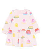 Abito per neonata Stella McCartney Kids rosa con gonna svasata TX1080 Z3207 50HMC STELLA McCARTNEY KIDS 