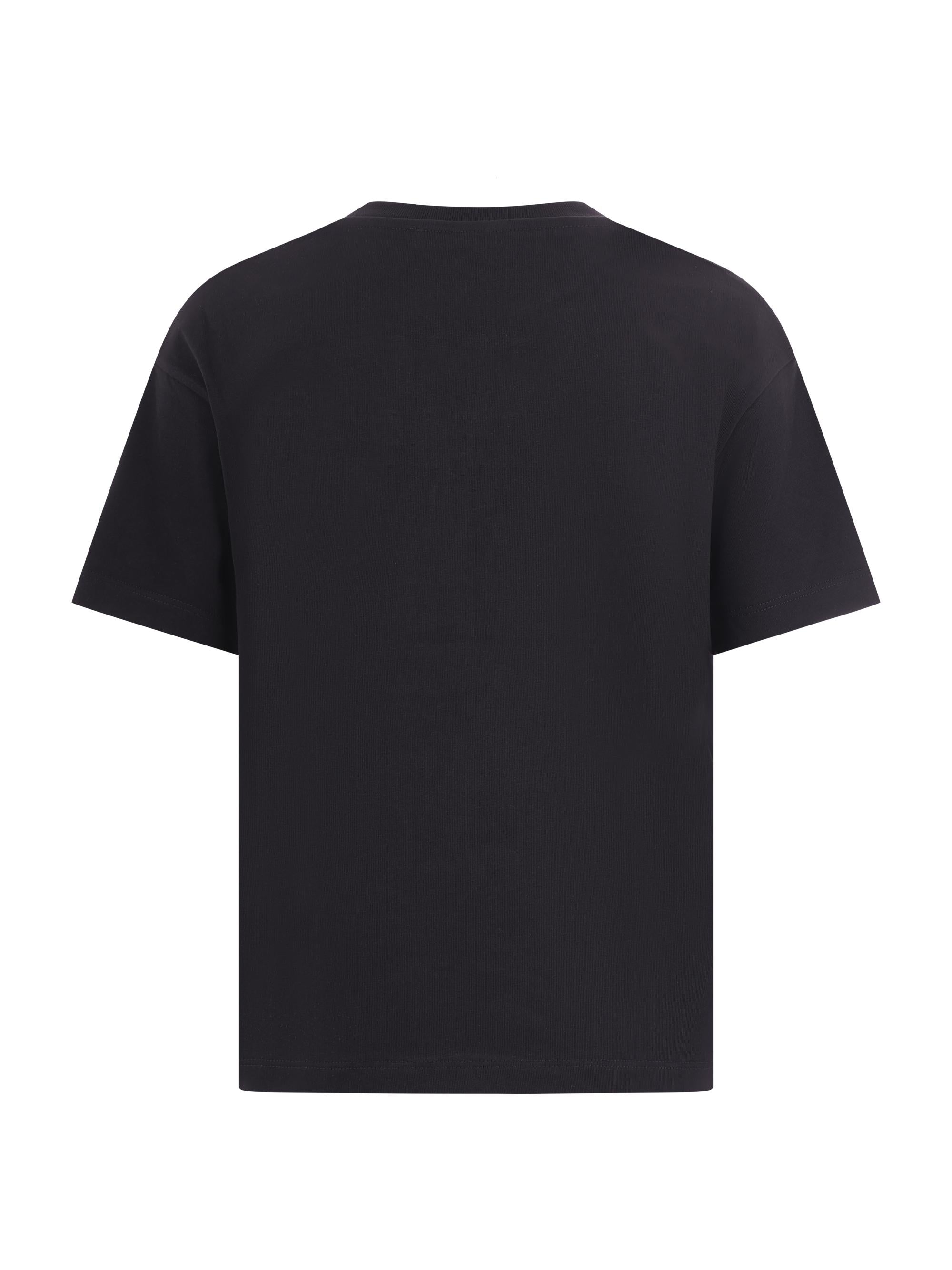 T-shirt per bambino Balmain Kids nera con logo sul davanti BY8P51 Z3672 930 BALMAIN KIDS 