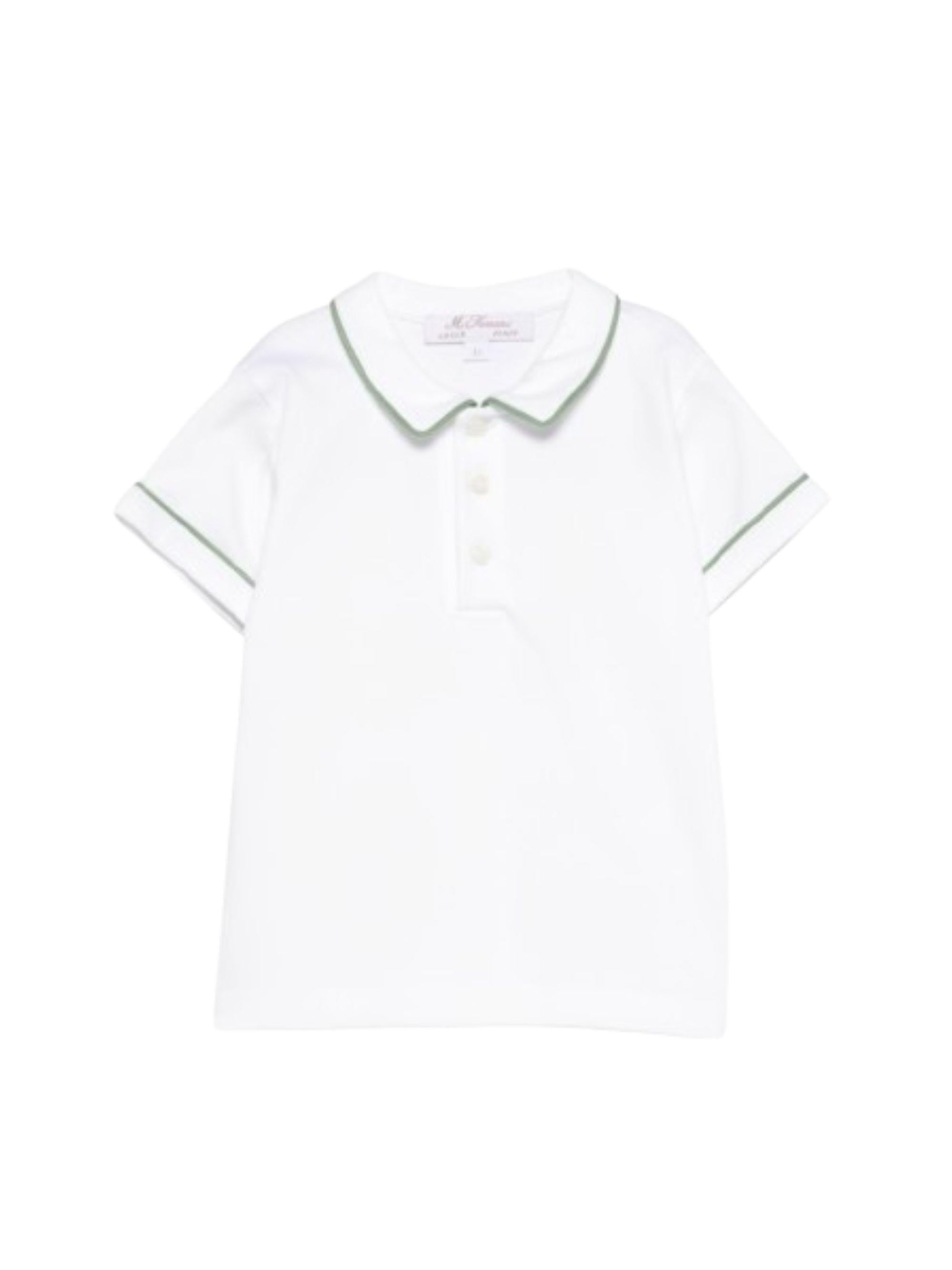 T-shirt per neonato Marella Ferrari bianca con rifiniture verdi CAY23 BIANCO VERDE MARIELLA FERRARI 