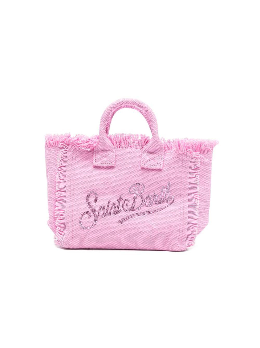 Borsa Vanity Mini MC2 Saint Barth rosa con logo impreziosito da glitter VAMI001 00403L MC2 ST. BARTH KIDS 