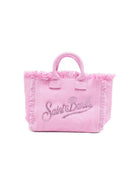 Borsa Vanity Mini MC2 Saint Barth rosa con logo impreziosito da glitter VAMI001 00403L MC2 ST. BARTH KIDS 