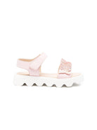 Sandali per bambina Florens rosa in pelle con decorazione a farfalla F1862 20I ROSA FLORENS KIDS 