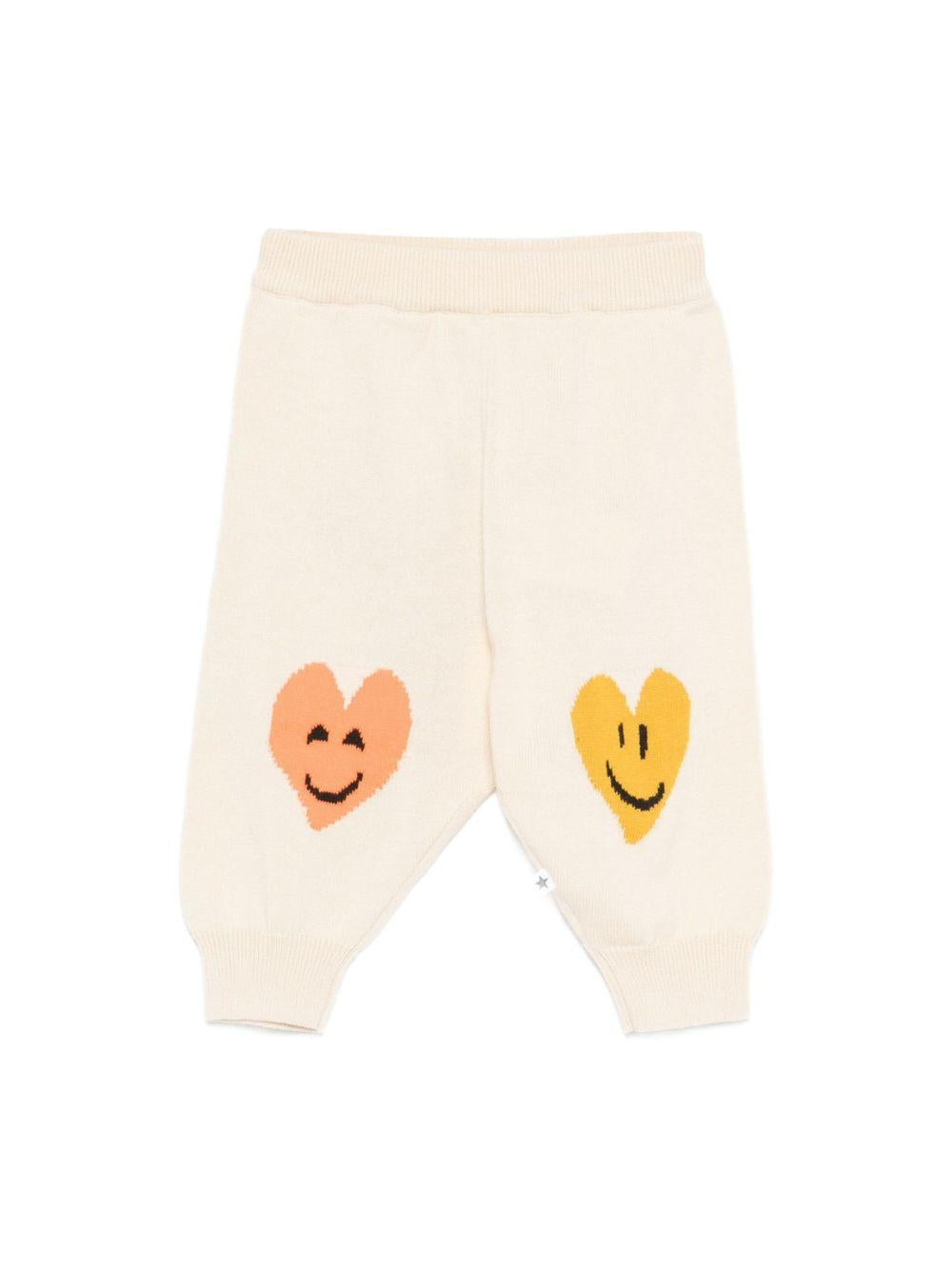 Pantaloni per neonato Molo bianco con stampa a cuore 6S26I208 9829 MOLO KIDS 