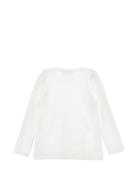 T-shirt per bambina Monnalisa Kids bianca con applicazione a fiori 11H608 8201 0001 MONNALISA KIDS 