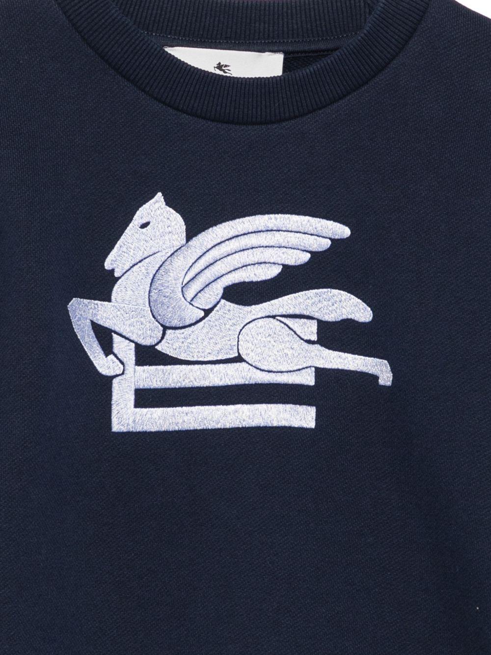 Felpa per bambino Etro Kids blu con motivo Pegaso GZ4H10 Z3183 617 ETRO KIDS 