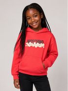 Felpa per bambini Moschino Kids rossa con stampa grafica HUF09ZLCA83 50109 MOSCHINO KIDS 