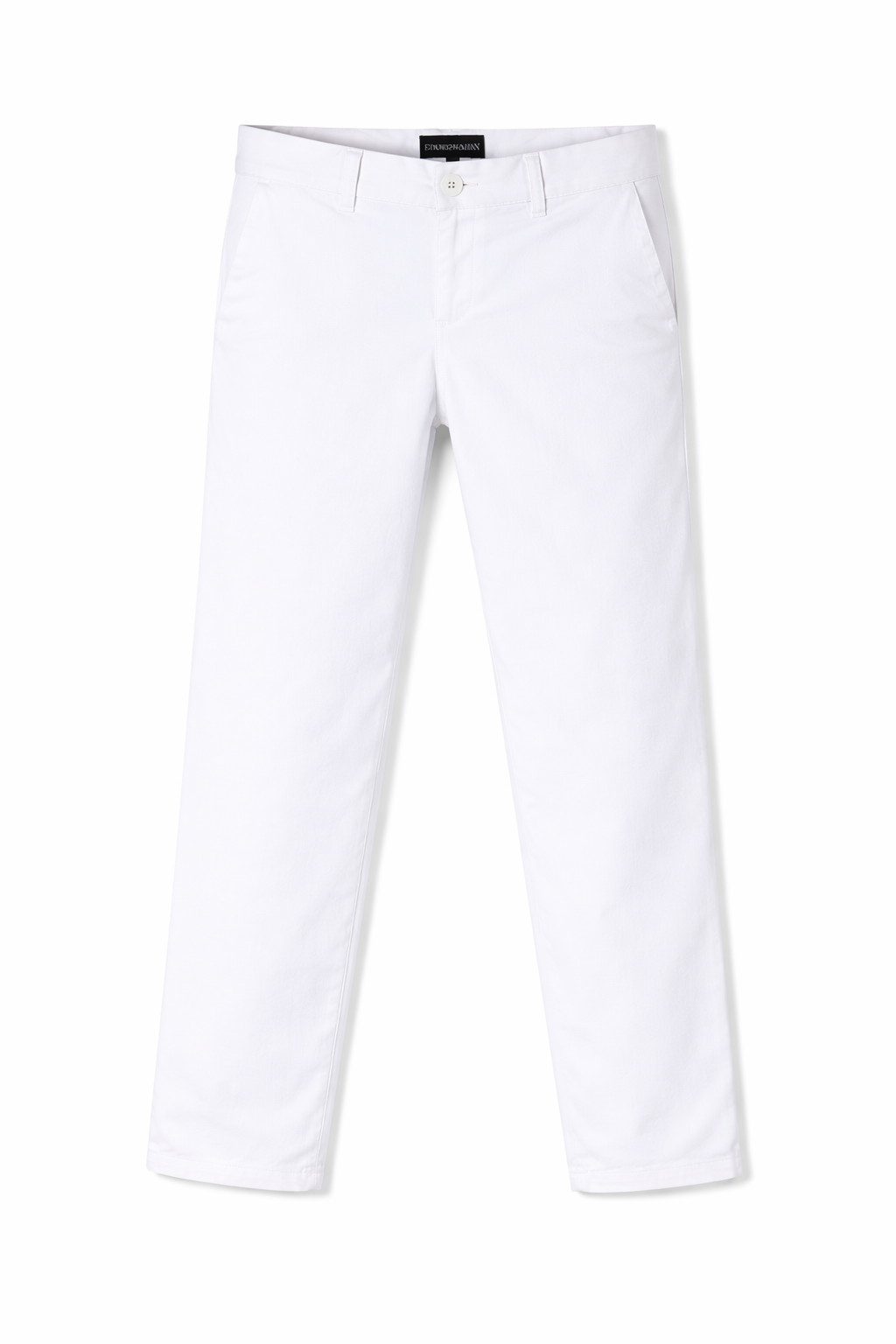 Chino per bambino Emporio Armani Kids bianco con taglio slim 8N4P60 4N6YZ 0100 EMPORIO ARMANI KIDS 