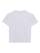 T-shirt per bambina DKNY Kids bianca con stampa con logo D62417 10B DKNY 