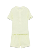 Set con shorts per neonato Il Gufo giallo in lino P25DP517L6009 515 IL GUFO 