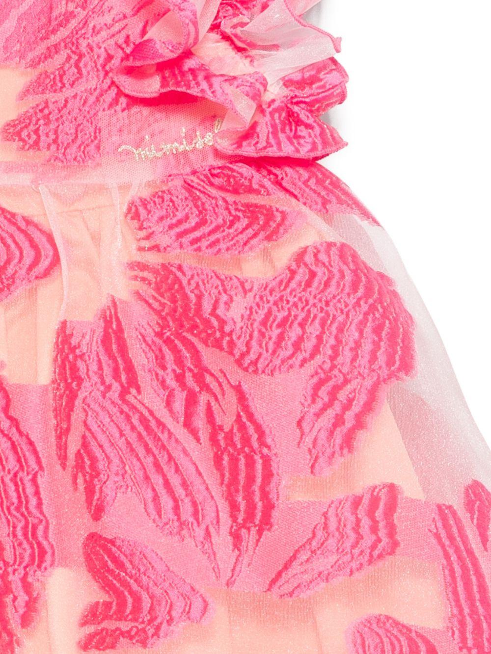 Abito per bambina Mi Mi Sol fucsia con bretelle con ruches MFAB764TS1090 FCS MIMISOL KIDS 