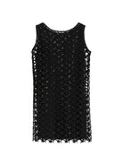 Abito per bambina John Richmond nero con decorazione in paillettes RGP26104VE BLACK JOHN RICHMOND KIDS 