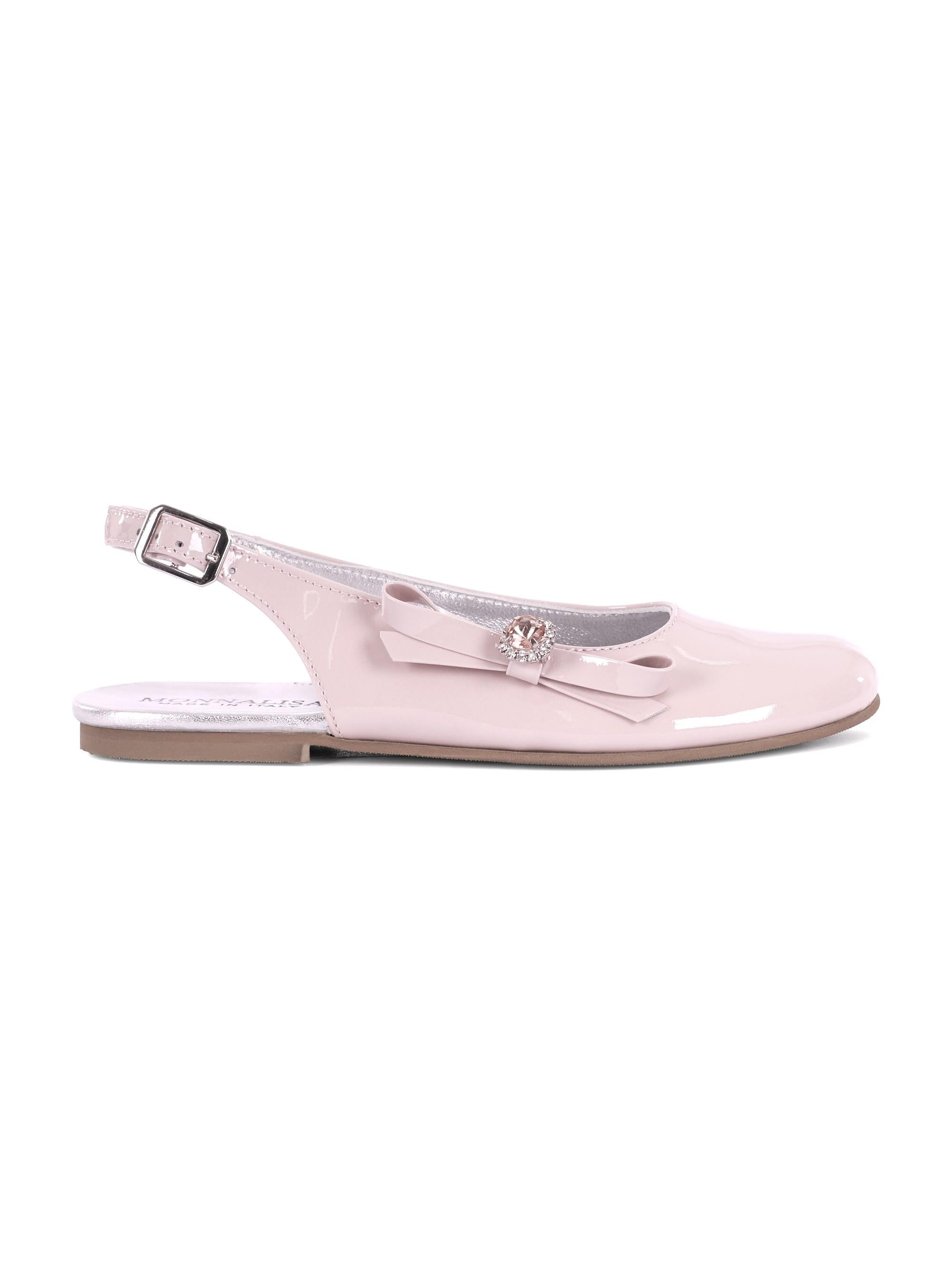 Ballerine per bambina Monnalisa rosa con fiocco e cristalli 87G000 7706 0091 MONNALISA KIDS 
