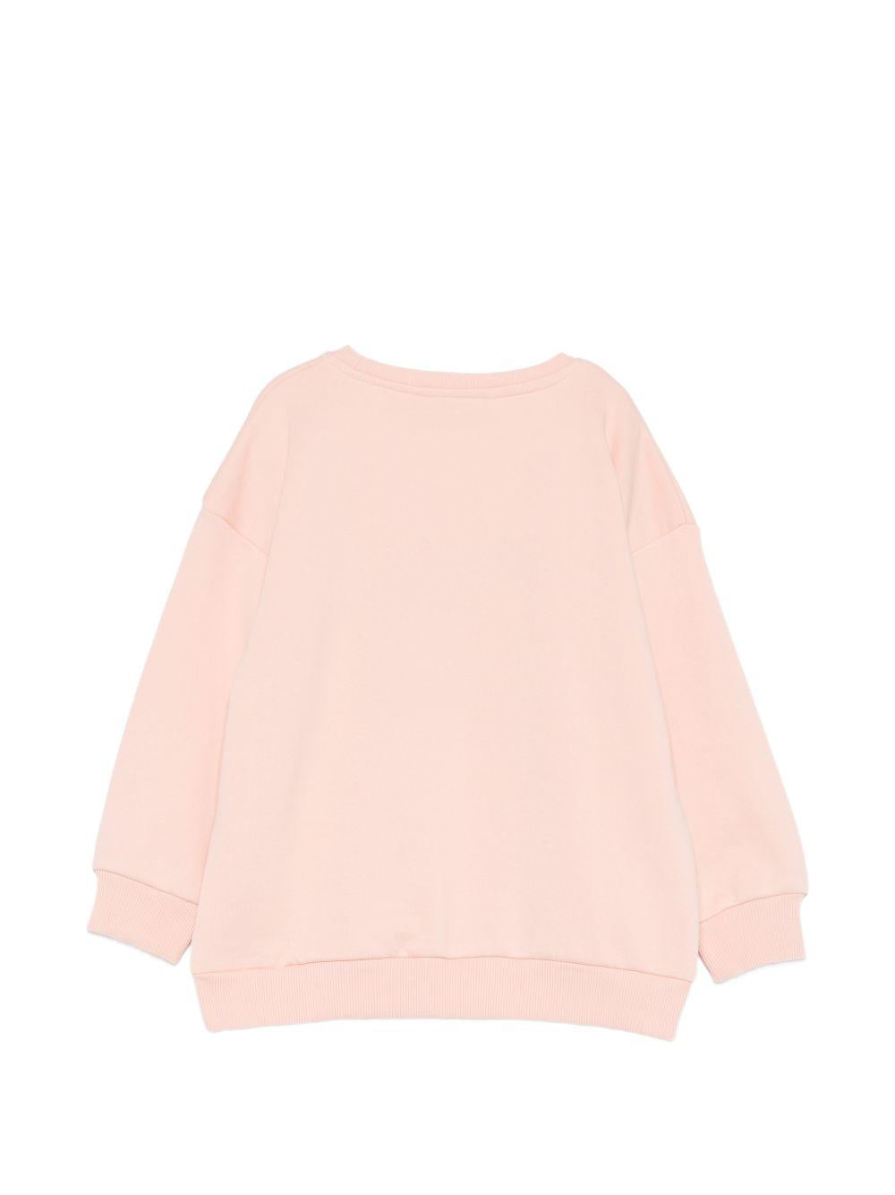 Felpa per bambina Konges Sløjd rosa con ricamo ciliegie KS104947 SAND KONGES SLOJD KIDS 