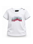 T-shirt per neonati John Richmond Junior bianca con dettaglio logo RIP26085TS WHITE JOHN RICHMOND KIDS 