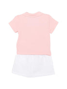 Set t-shirt e gonna per neonata Moschino Kids multicolore con Teddy ricamato sul davanti MDG01LLLA14 82543 MOSCHINO KIDS 