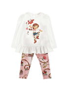 Set t-shirt e pantaloni per bambina Monnalisa Kids multicolore con stampa cowgirl 19H501 8002 0194 MONNALISA KIDS 