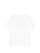T-shirt da bambino Moschino Kids bianca con stampa logo H5M05GLAA23 10063 MOSCHINO KIDS 
