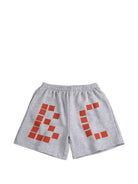 Shorts per bambino Bobo Choses grigi con logo effetto pixel B126AC060 041 BOBO CHOSES KIDS 