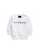 Felpa per neonati John Richmond Junior bianca con dettaglio logo RIP26036FE WHITE JOHN RICHMOND KIDS 