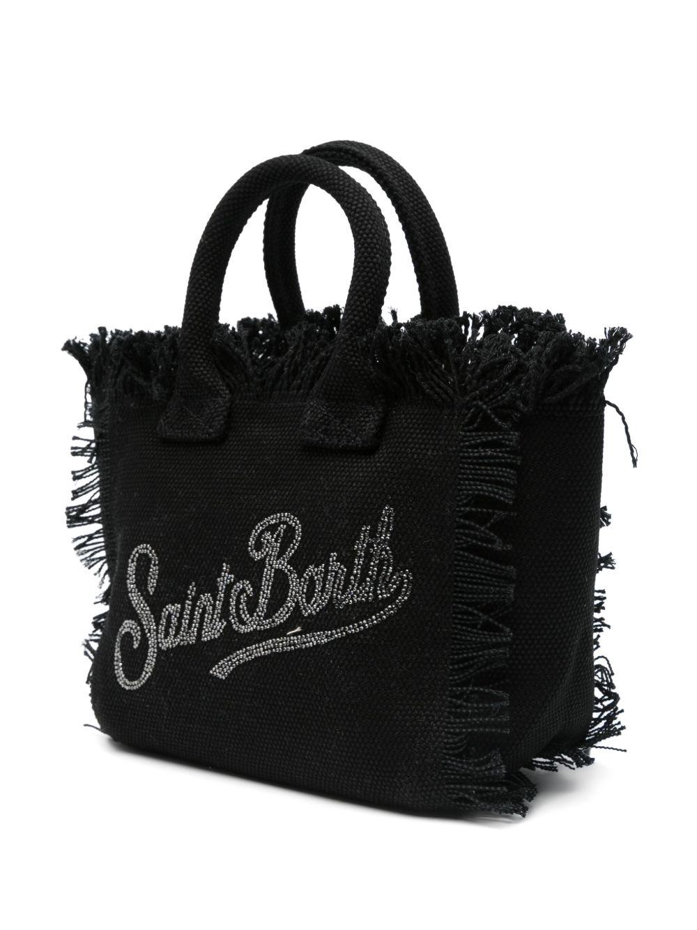 Borsa Vanity Mini MC2 Saint Barth nera con logo impreziosito da strass VAMI001 02563L MC2 ST. BARTH KIDS 