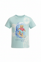 T-shirt per bambino Ralph Lauren Kids azzurra con stampa orsetto 322B13595 001 Ralph Lauren kids 