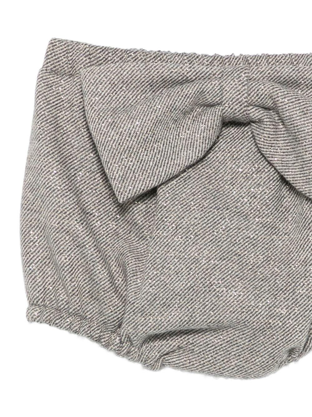 Shorts per neonata Douuod Kids grigi con dettaglio fiocco DZ6049 E0246 808OR DOUUOD KIDS 