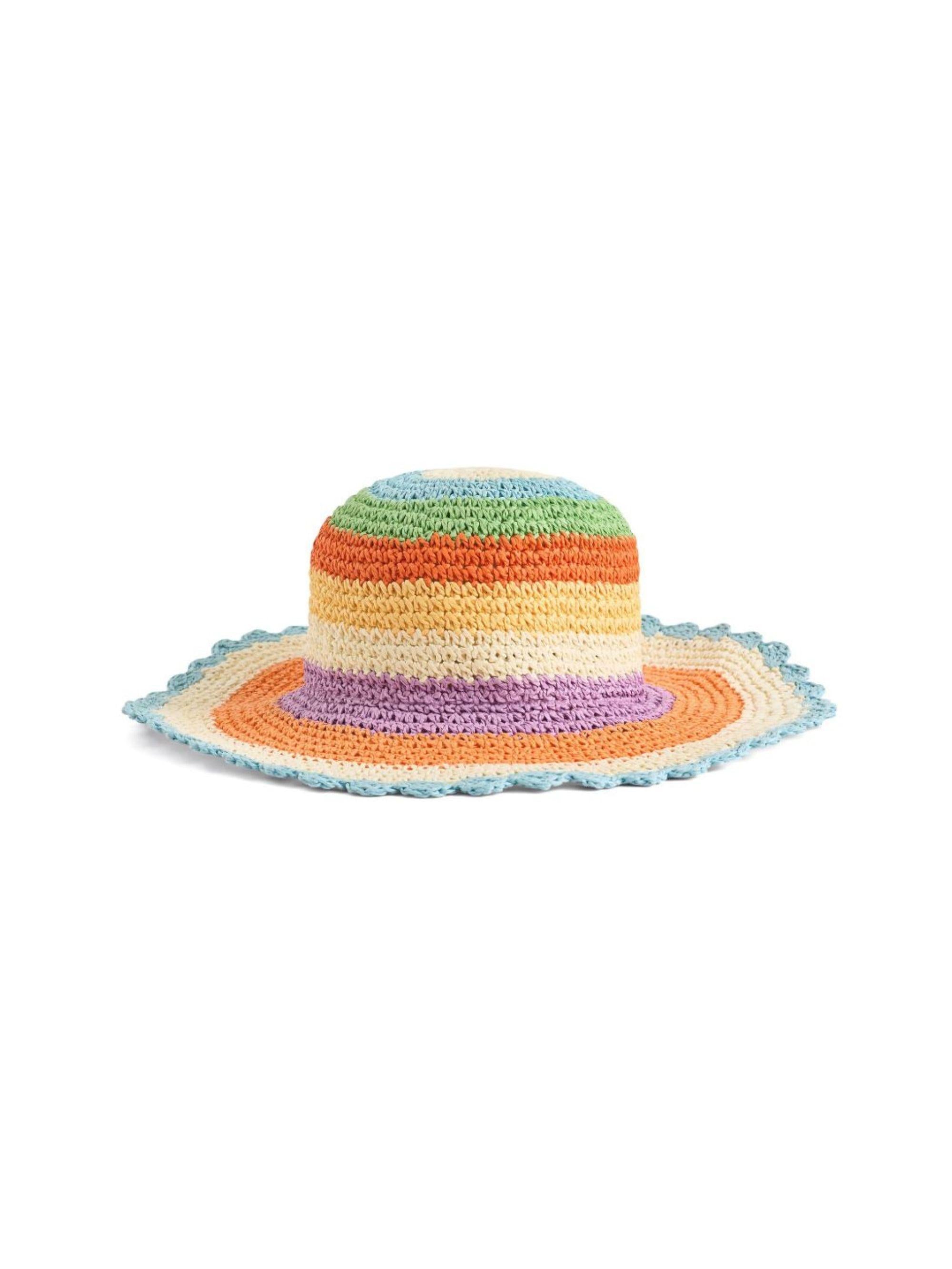 Cappello per bambina Molo multicolore con orlo a smerlo 7S26Y310 9525 MOLO KIDS 