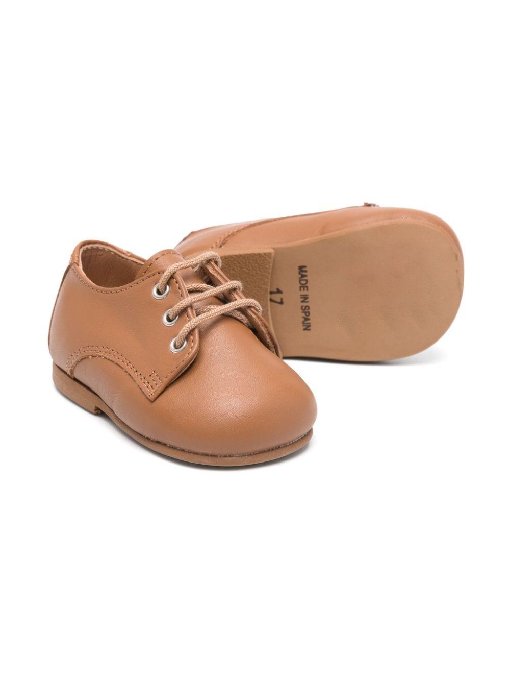 Scarpe primi passi per neonato Eli1957 marrone con lacci 14027AK CUOIO Eli Kids 