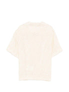 Camicia per bambino Fendi Kids bianco crema con logo ricamato JUC109 AY8C F1P2N FENDI KIDS 